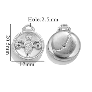 Pendentif pour femme en acier inoxydable plaqué Couleur or 18 carats de fCouleur orme géométrique de style simple et tendance h5 